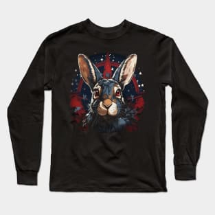 Patriotic Rabbit Long Sleeve T-Shirt